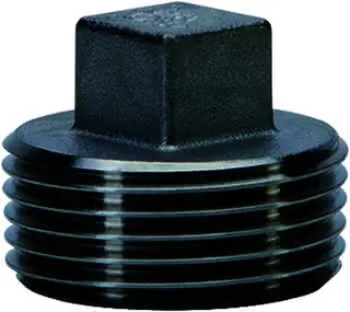 gebog316 Edelstahl-Gewindefitting 291 - Vierkant-Stopfen ohne Rand 3"