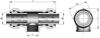 gebooriginal Temperguss-KLV Serie 151 Typ T 2" für Stahlrohr, Trinkwasser – Bild 3