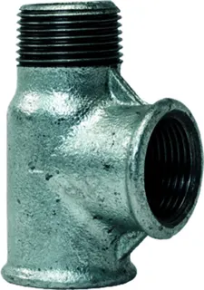 gebofittings Temperguss Gewindefittings 134 - T-Stück egal 3/4", verzinkt – Bild 2