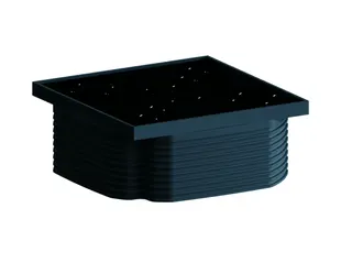 Aufsatz DallDrain Pure, schwarz matt, 100 x 100 mm