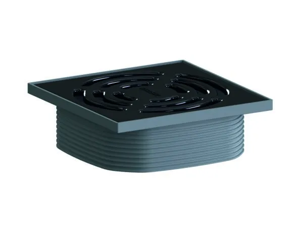 Aufsatz DallDrain Pure, schwarz matt, 120 x 120 mm