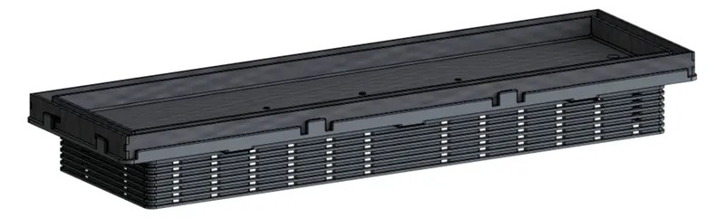 Duschrinne CeraFrame Connect, schwarz matt, 300 x 90 mm