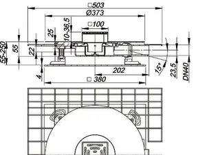 Schallschutzablauf CeraDrain Select Plan, DN 40, 100 x 100 mm – Bild 5