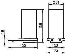 Keuco Glashalter Edition 400 11550, kpl.mit Echtkristall-Glas, Schwarzchrom geb. – Bild 2