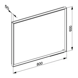 Keuco LS R. Lumos 14598, Spiegelheizung,silb-elox.,800x650x60mm – Bild 3