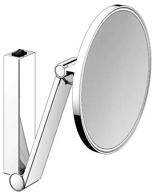 Keuco KS iLook_move rund 17612, beleuchtet, Wippschalter, Nickel geb.
