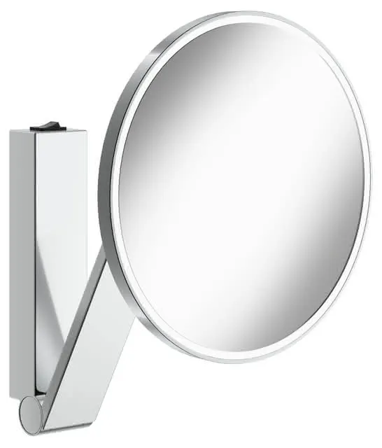 Keuco KS iLook_move rund 17612, beleuchtet, Wippschalter, Alu-finish