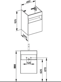 Keuco WUB, 1-trg. Stageline 32822 Anschl.li. 460x625x380mm weiß – Bild 3