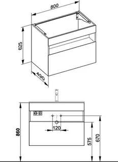 Keuco WUB m.Ausz. Stageline 32862 Sd.u.Bel. 800x625x490mm vulk. – Bild 3