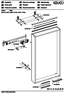 Keuco Lichtspiegel X-Line 33297, inox, 460x850x105mm – Bild 3