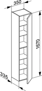 Keuco HS Royal Reflex 34030, A:rechts, 1-türig, trüffel/trüffel – Bild 2