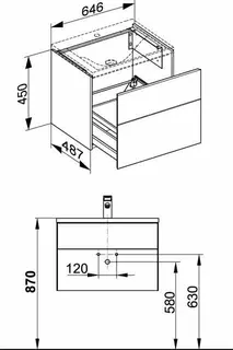Keuco WTU Royal Reflex 34050, 1 Auszug, trüffel/trüffel – Bild 2
