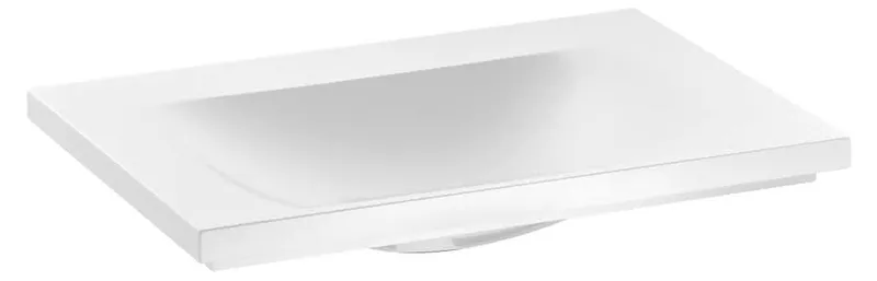 Keuco Mineralguss-Waschtisch Royal Reflex 34051, für 1 Loch Armaturen, weiß