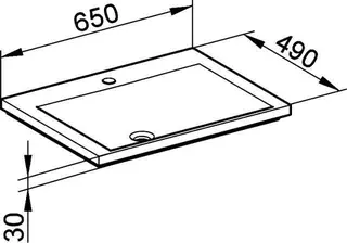 Keuco Mineralguss-Waschtisch Royal Reflex 34051, für 1 Loch Armaturen, weiß – Bild 2
