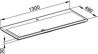 Keuco Mineralguss-Waschtisch Royal Reflex 34081 für 1 Loch Armaturen, weiß – Bild 2