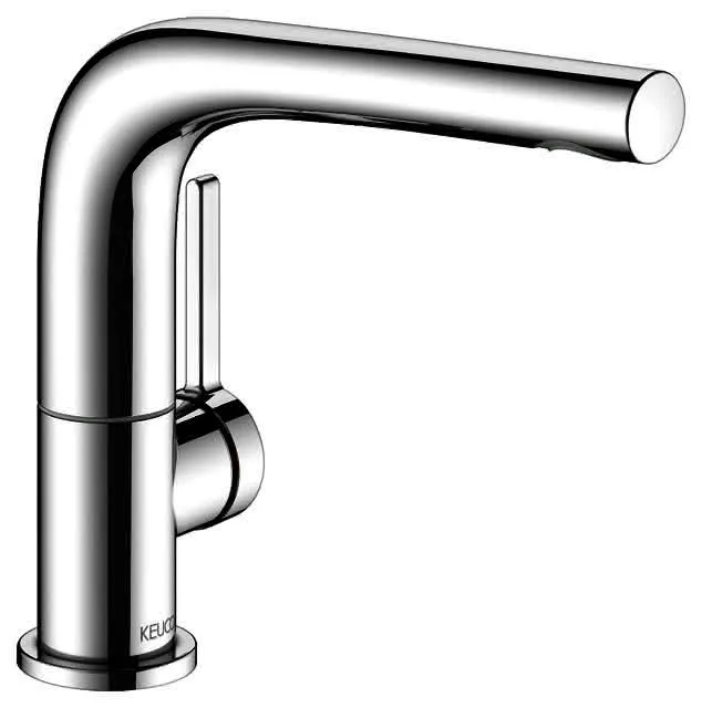 Keuco EHM-Waschtisch-Mischer 150 Edition 400 51505, schwenkbar, ohne Ablaufgrt., Nickel geb.