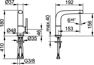 Keuco EHM-Waschtisch-Mischer 150 Edition 400 51505, schwenkbar, ohne Ablaufgrt., Nickel geb. – Bild 2