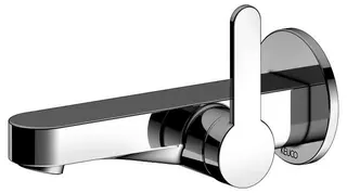 Keuco EHM-Waschtisch-Mischer UP IXMO 59516 Wandm./Ausf.rd. Ausl.165mm/Flat verchr.