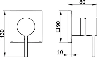 Keuco EHMmischer UP DN15 IXMO 59551 m.eck. Rosette/Soft verchr. – Bild 2
