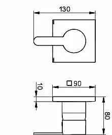 Keuco EHMmischer UP DN15 IXMO 59551 m.eck. Rosette/Flat verchr. – Bild 2