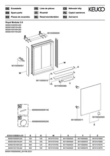 Keuco Royal Modular 2.0 SPS, unbel. 80000, Vorb,oSteckd,sb-elox,500x700x160mm – Bild 3