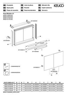 Keuco Royal Modular 2.0 SPS, unbel. 80020, Vorb,1Steckd/USB,sb-elox,1000x700x120mm – Bild 3