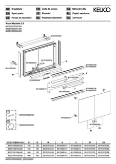 Keuco Royal Modular 2.0 SPS, bel. 80021, Vorb,2Steckd,sb-elox,1050x700x160mm – Bild 3