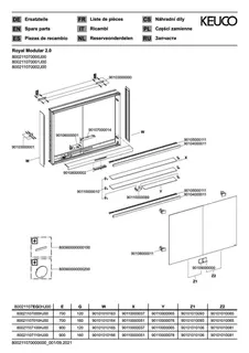 Keuco Royal Modular 2.0 SPS, bel. 80021, Vorb,1Steckd/USB,sb-elox,700x700x160mm – Bild 3