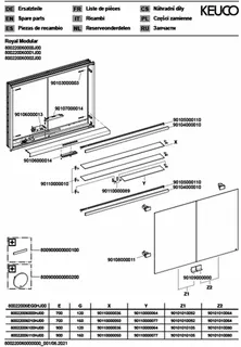 Keuco Royal Modular 2.0 SPS, DALI 80022, Einb,2Steckd,sb-elox,600x700x120mm – Bild 3