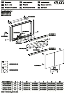 Keuco Royal Modular 2.0 SPS, DALI 80022, Vorb,2Steckd,sb-elox,1000x700x120mm – Bild 3