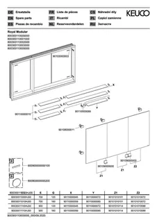 Keuco Royal Modular 2.0 SPS, unbel. 80030, Einb,2Steckd,sb-elox,1100x700x120mm – Bild 3