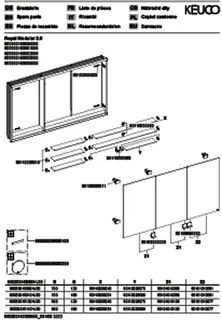 Keuco Royal Modular 2.0 SPS, unbel. 80030, Einb,2Steckd,sb-elox,1500x700x160mm – Bild 3