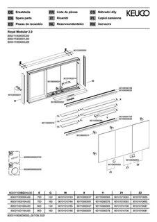 Keuco Royal Modular 2.0 SPS, bel. 80031, Vorb,2Steckd,sb-elox,1050x700x120mm – Bild 3