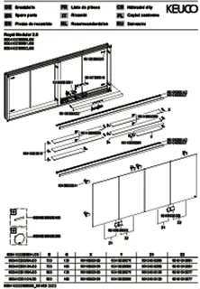 Keuco Royal Modular 2.0 SPS, bel. 80041, Einb,4Steckd,sb-elox,2000x700x120mm – Bild 3