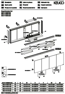 Keuco Royal Modular 2.0 SPS, bel. 80041, Vorb,2Steckd/USB,sb-elox,1800x900x160mm – Bild 3
