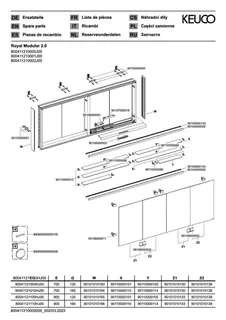 Keuco Royal Modular 2.0 SPS, bel. 80041, Vorb,4Steckd,sb-elox,2100x700x160mm – Bild 3