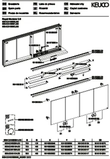 Keuco Royal Modular 2.0 SPS, DALI 80042, Einb,4Steckd,sb-elox,1600x700x120mm – Bild 4