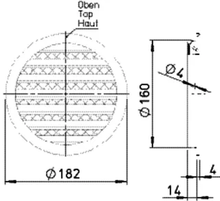 Helios FGR 160 Fassadengitter rund DN 160 Aluminium – Bild 2