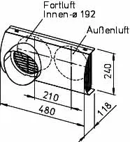 Helios IP-FKB 160 B Fassaden-Kombiblende DN 160 beschichtet – Bild 2