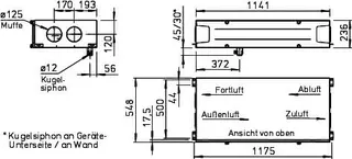 Helios KWL 220 D L KWL-Deckengerät links mit WRG – Bild 2