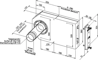 Helios ZRL 100 Rohbaupaket Laibung mit Teleskoprohr DN100, 260-500mm – Bild 2
