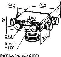 Helios FRS-VE 9-75/160 FlexPipe Verteil Element 9 Einzelstutzen DN 75 DN 161 – Bild 2