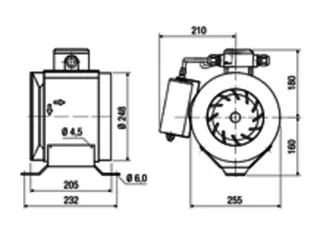 Maico Rohrventilator ERM 25 Ex t Halbradial, StaubEx, DN250 – Bild 5