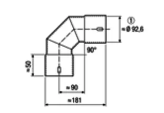 Maico Blechbogen MF-B90 90 Grad, DN90 – Bild 5