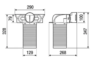 Maico Umlenkstück MA-U1-90 1 x Flexrohr Nennweite 90 – Bild 2