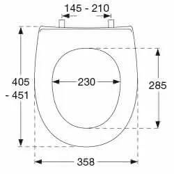 WC-Sitz Projecta Solid Pro 1002, Polyg. m.Deckel, Weiß Kombi-Scharnier – Bild 2