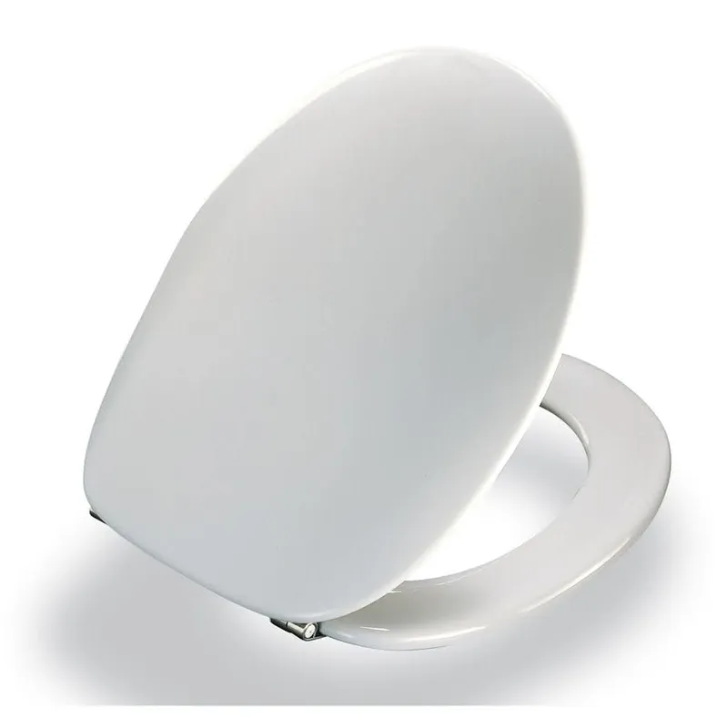 WC-Sitz P2000 m.Deckel Weiß Festscharnier, Edelstahl