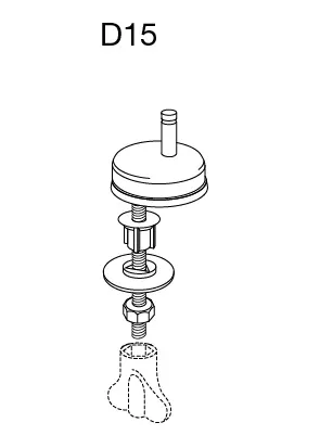Universalscharnier D15 Edelstahl