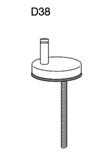 Universal-Flex-Scharnier D38 Edelstahl