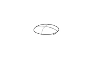 Puffer A4013 für Sitzring, oval, Grau